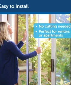 PetSafe® 91 7/16"-96" Adjustable Medium Deluxe White Patio Panel Pet Door -Schlage Shop PPA11 13127 PT01