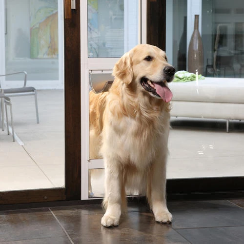 PetSafe® 91 7/16"-96" Adjustable Large/Tall Deluxe White Patio Panel Pet Door 4 PetSafe® 91 7/16"-96" Adjustable Large/Tall Deluxe White Patio Panel Pet Door - Image 2