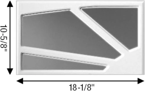 Ideal Door® Overhead Garage Door White Design Insert Sunrise Short Panel 4 Ideal Door® Overhead Garage Door White Design Insert Sunrise Short Panel - Image 2